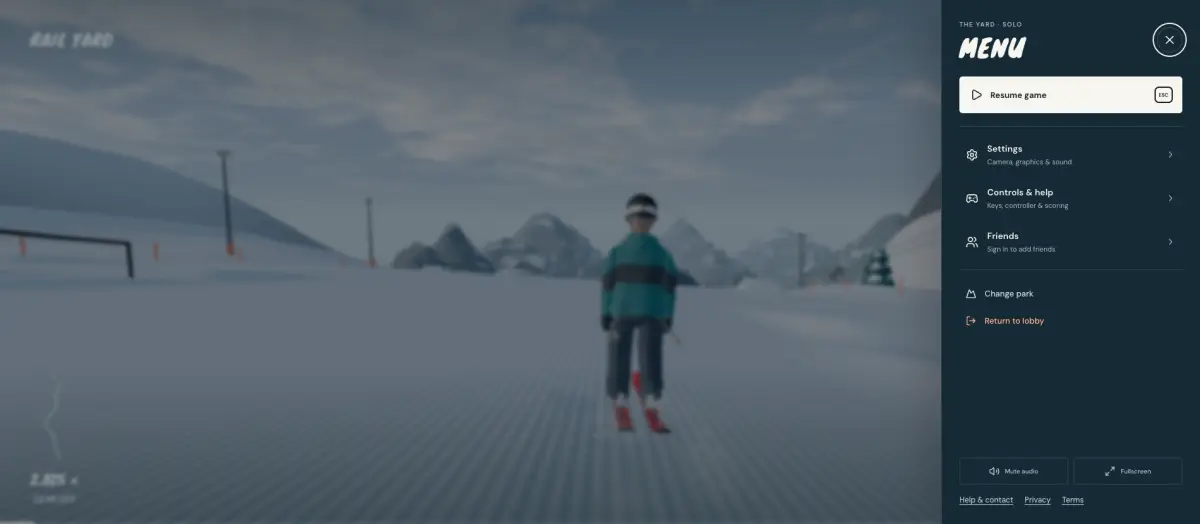 Cork7 pause menu, the safe way to leave a broken run