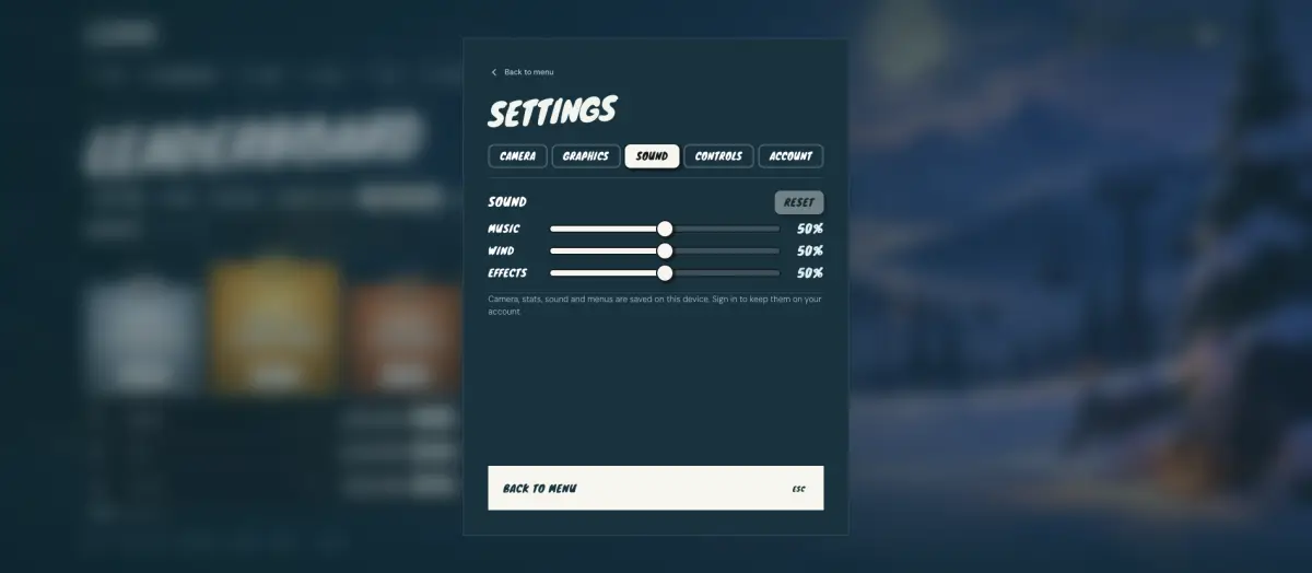 Cork7 sound settings tab